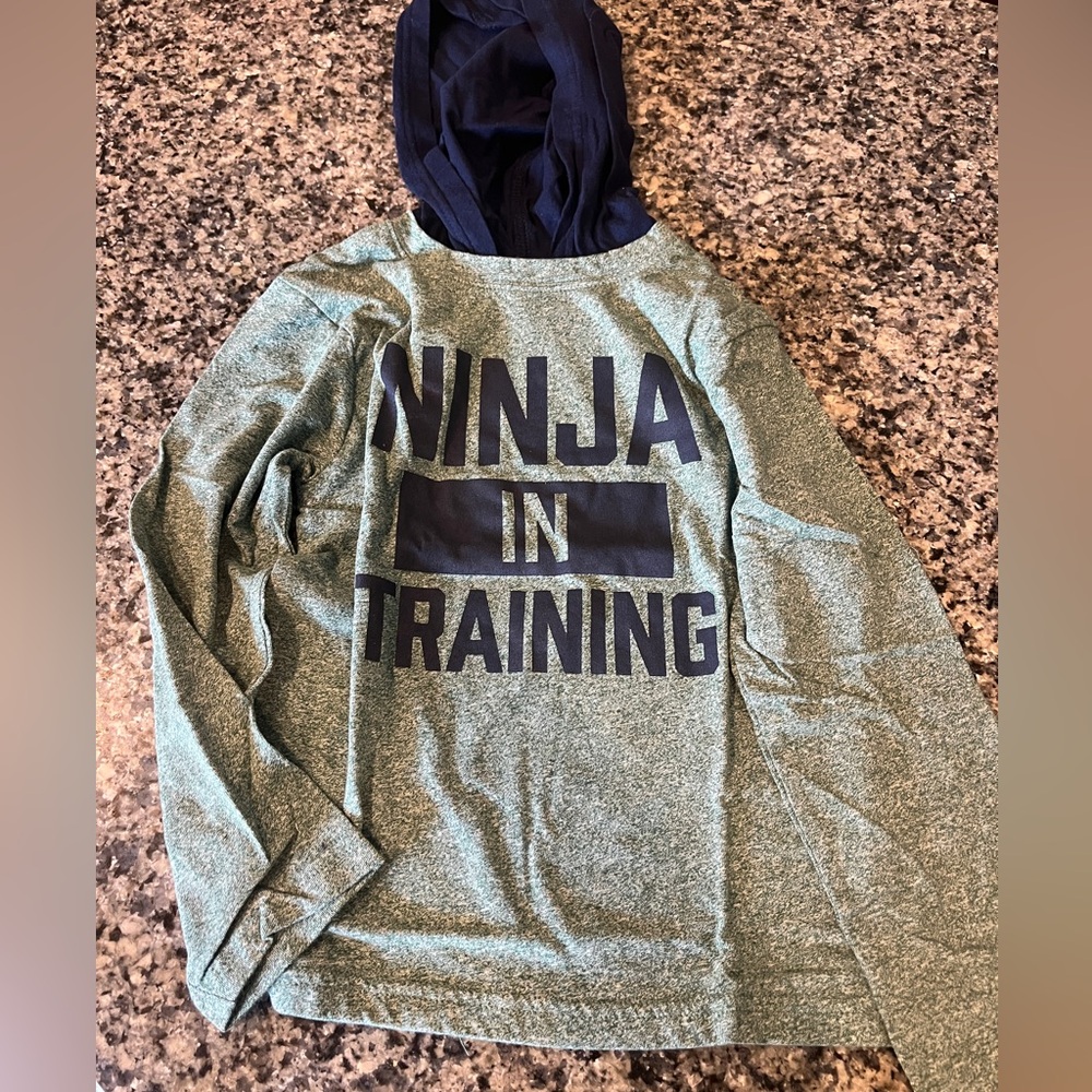 5T Boys -New With Tags- Ninja In Training Graphic Hooded Long Sleeve